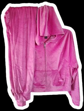 PINK- Victoria's Secret- Pink Velour Lounge Jacket with matching Joggers
